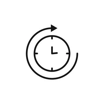 Time Forward Icon Ideal for Scheduling Future Events Illustrazione stock