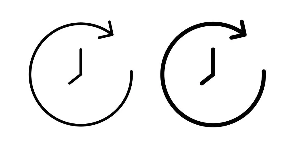 Time forward icon illustration. Pixel perfect vector graphics Stock Illustration