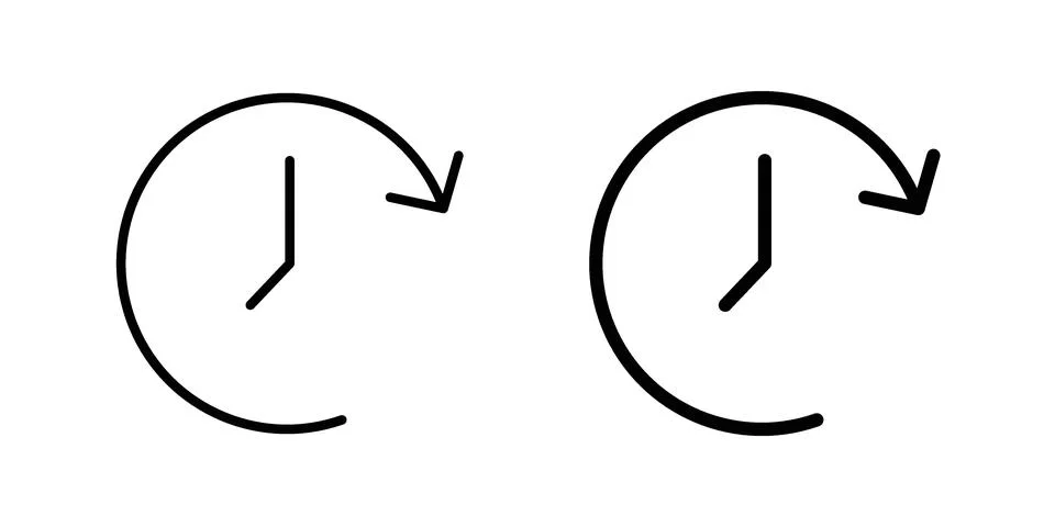 Time forward icon Illustration set. Vector Eps10 for apps Stock Illustration