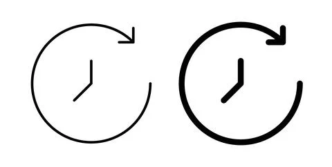 Time forward icon symbol. Flat Vector illustration Stock Illustration