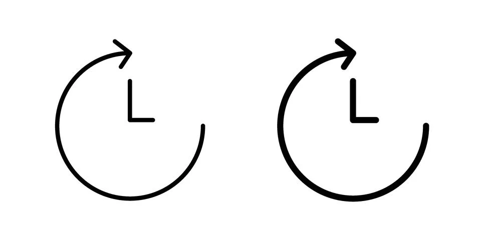 Time forward icon vector design illustrations Stock Illustration