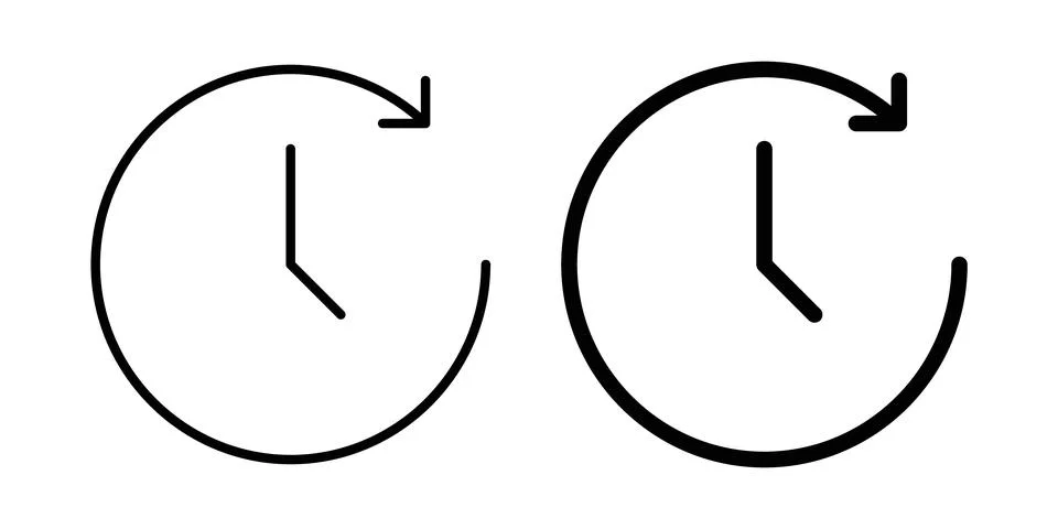 Time forward icon vector editable eps10 Stock Illustration