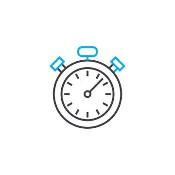 Time frames vector thin line stroke icon. Time frames outline illustration Stock Illustration