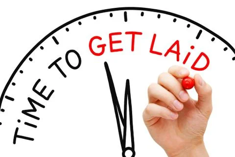 Time To Get Laid Clock Concept 스톡 사진