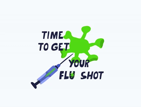 Time to get your flu shot animation Stock Footage 164228298