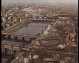 Time In Glasgow, Aerial Of The City, Telephoto Shot Of Crowds Of People Uk 1965 Stock Footage