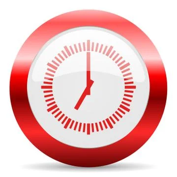 Time glossy web icon Stock Illustration