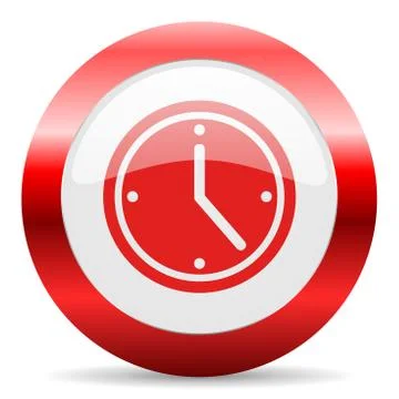 Time glossy web icon Stock Illustration