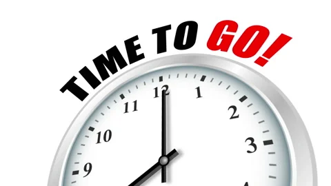 Time to go Clock animation Stock Footage 189947582