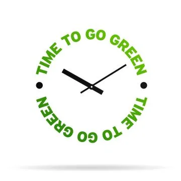 Time to go green Stock Illustration