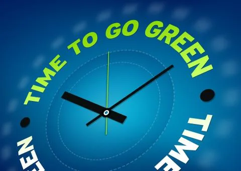Time to go green Stock Illustration