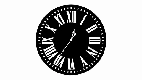 Time goes by on the clock. half day on white background Stock Footage 105260182