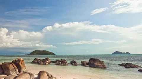Time goes fast when you are on holiday on a tropical island in Thailand 2 Stock Footage 11018910