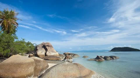 Time goes fast where you are on holiday on a tropical island - Timelapse Stock Footage 11016484