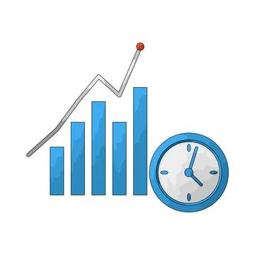 Time Graph illustration Stock Illustration