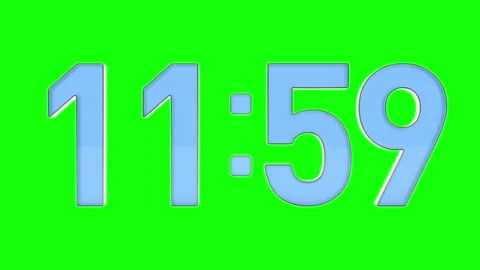Time on green background. Isolated 3D illustration Video stock 312194291
