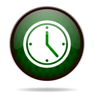 Time green internet icon. Stock Illustration