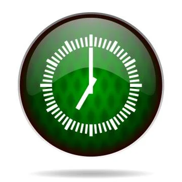 Time green internet icon. Stock Illustration