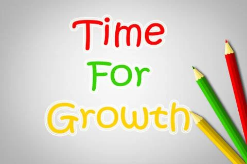 Time for growth concept Stock Illustration