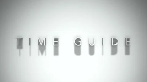 Time guide 3D title animation with shadows on a white background Stock Footage 297383966