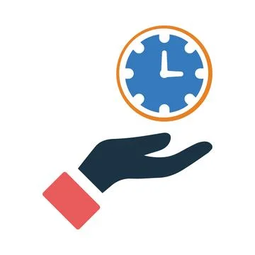 Time, hand, watch, time on hand icon Stock Illustration