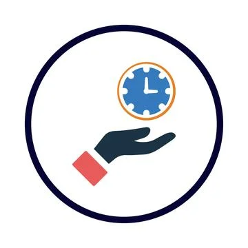 Time, hand, watch, time on hand icon Stock Illustration
