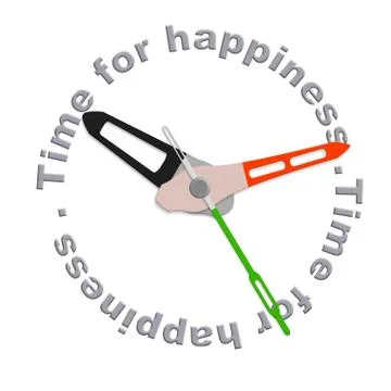 Time for happiness Stock Illustration