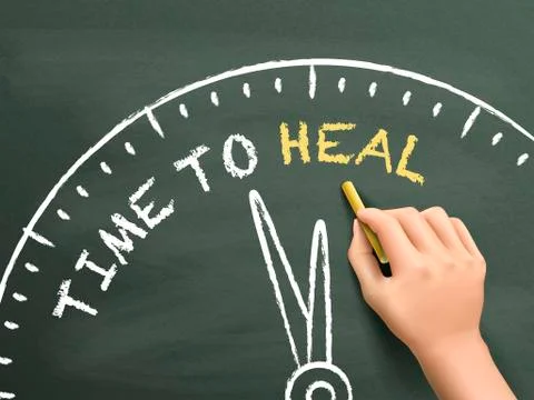 Time to heal written by hand Stock Illustration