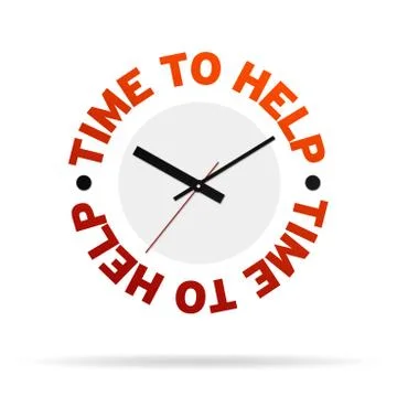 Time to help clock Stock Illustration