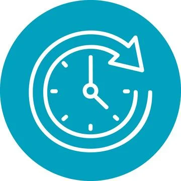 Time history cyclical timer and clock Stock Illustration