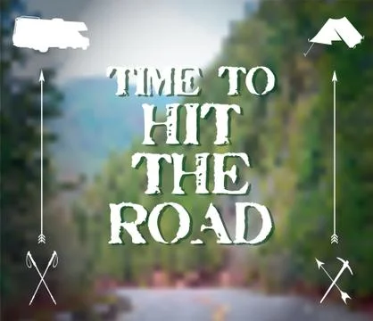 Time to Hit the Road Stock Illustration