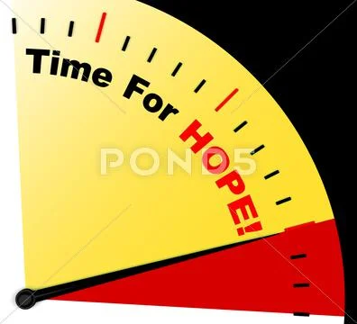 Time for hope message meaning wishing and praying Stock Illustration