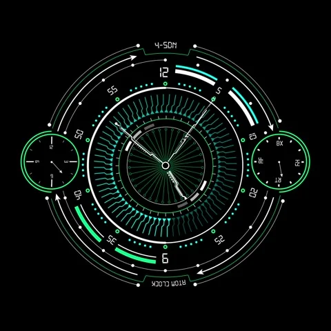 TIME hud Video stock 249499144