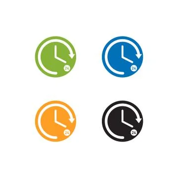 Time icon, Clock icon vector, Time and clock icons.	 Stock Illustration