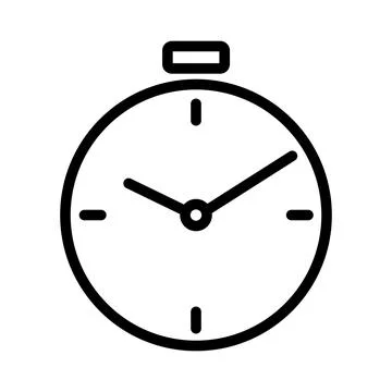 Time icon. Clock pictogram. Fast time delivery symbol for web. Line stroke. I Stock Illustration