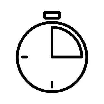 Time icon. Clock pictogram. Fast time delivery symbol for web. Line stroke. I Stock Illustration