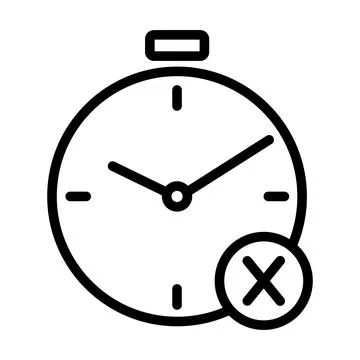 Time icon. Clock pictogram. Fast time delivery symbol for web. Line stroke. I Stock Illustration