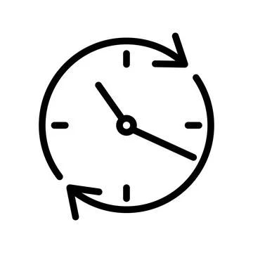 Time icon. Clock pictogram. Fast time delivery symbol for web. Line stroke. I Stock Illustration