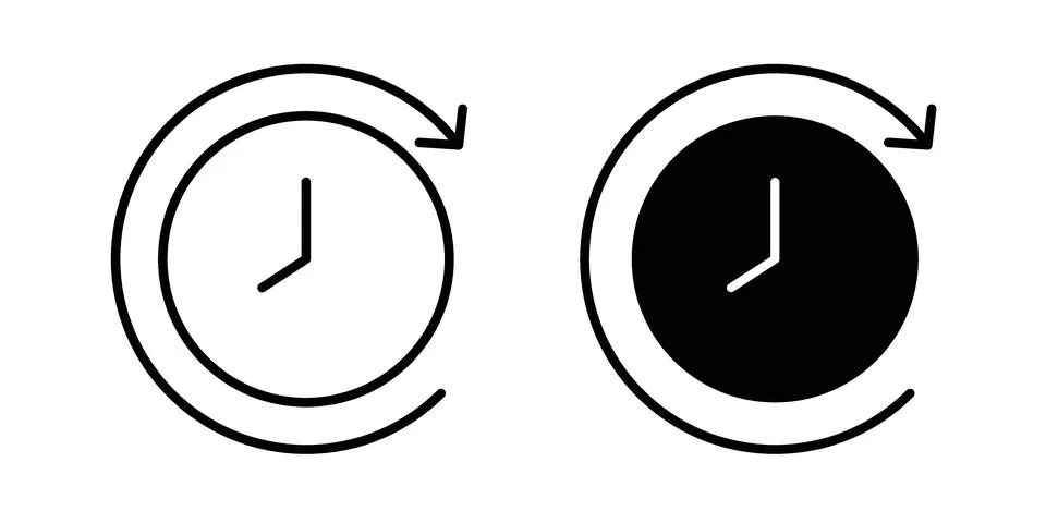 Time icon concept logo design collection イラスト素材