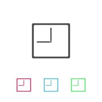 Time icon flat. Stock Illustration