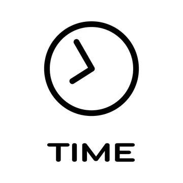 Time icon in flat style. Clock line symbol Stock Illustration