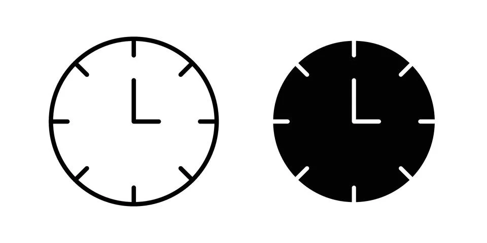 Time icon illustration vector, icon set for apps Illustrazione stock