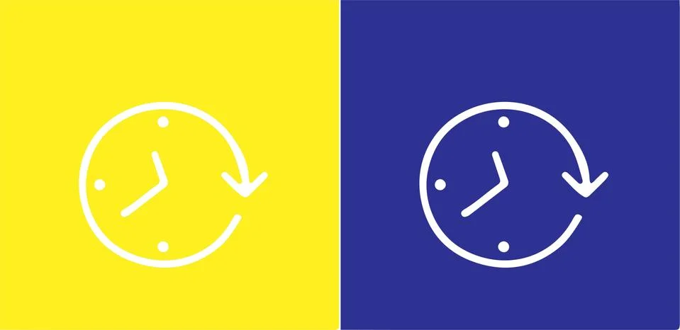 Time icon isolated on background Stock Illustration