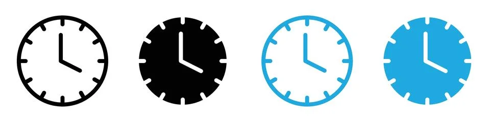 Time icon logo set vector Stock Illustration