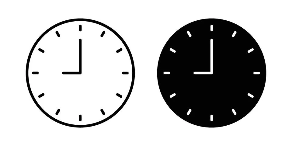 Time icon or illustration vector symbols Illustrazione stock