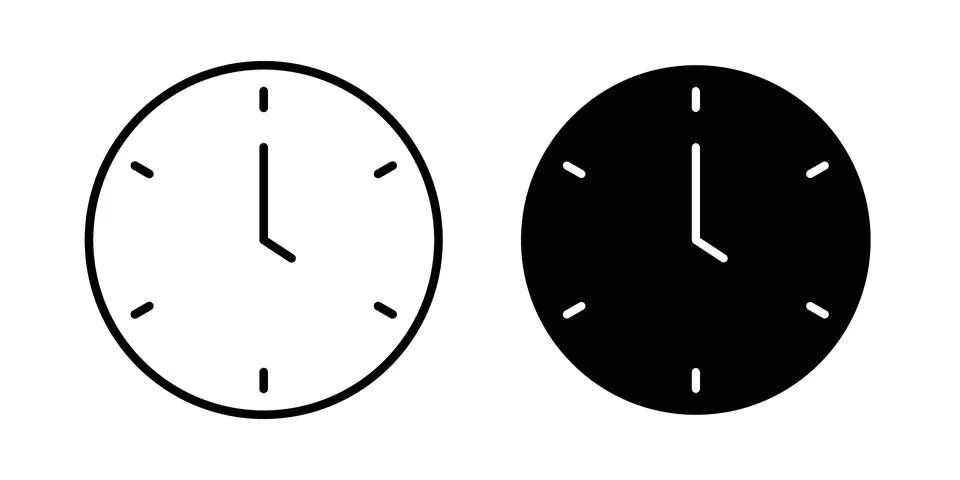 Time icon set, collection of vector icons Illustrazione stock