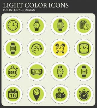 Time icon set Stock Illustration