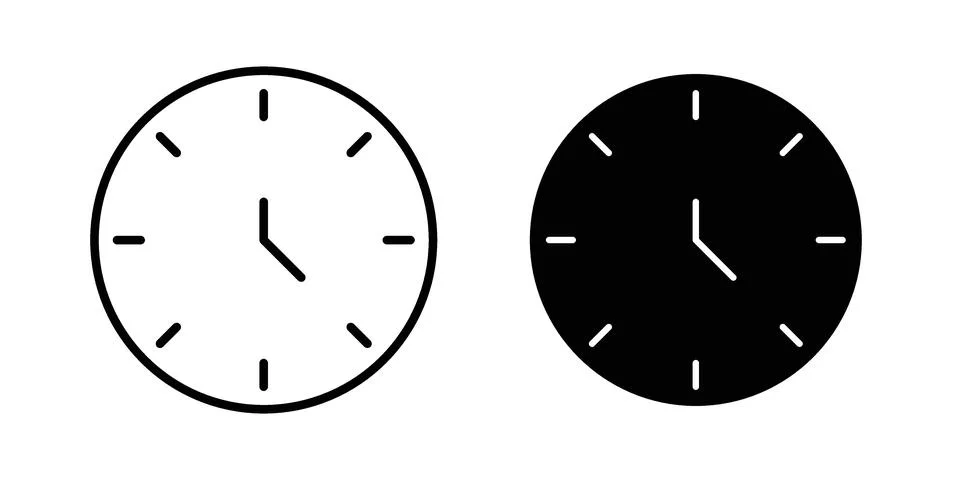 Time icon set. Vector EPS 10 Illustrazione stock