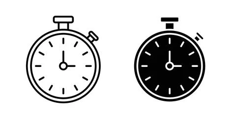 Time icon symbol. Flat Vector illustration Illustrazione stock
