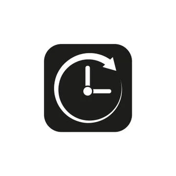 Time icon. Time and watch, timer symbol. UI. Web. Logo. Sign. Flat design. App Stock Illustration